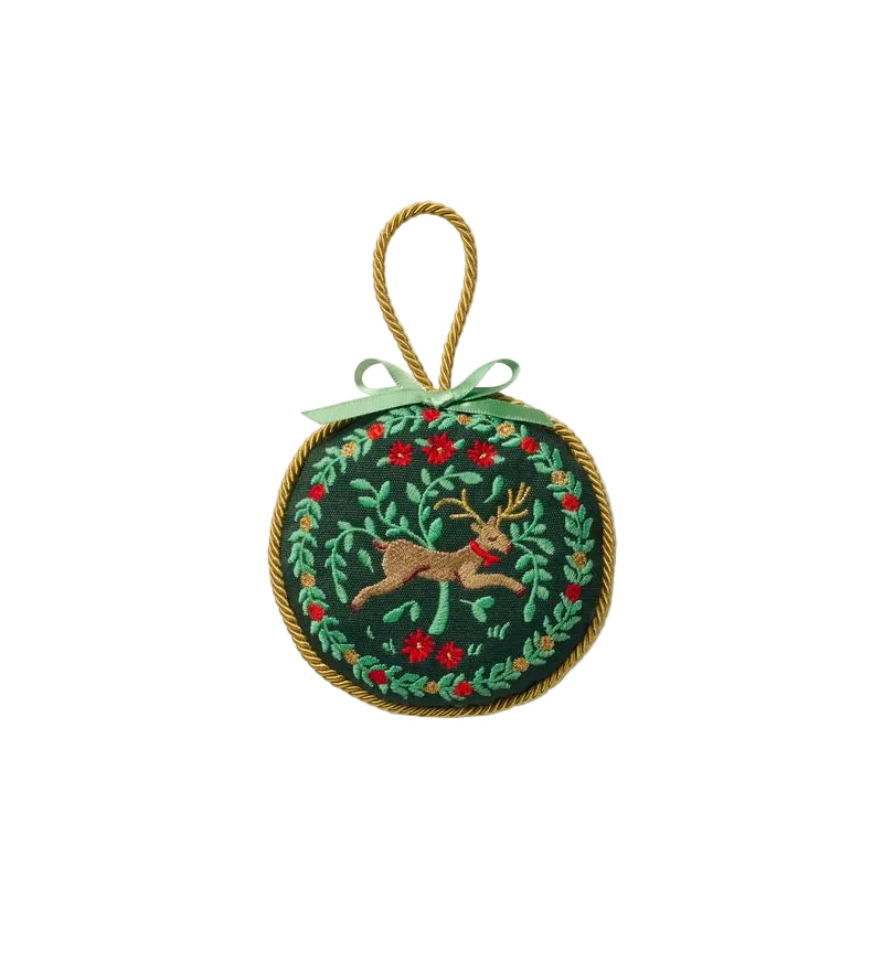 Enfeite Bordado Christmastide