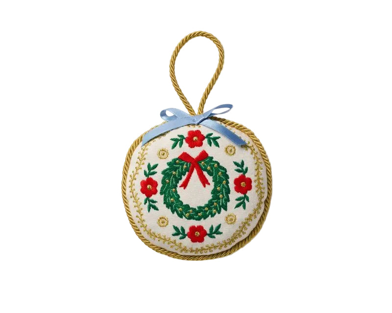 Enfeite Bordado Christmastide