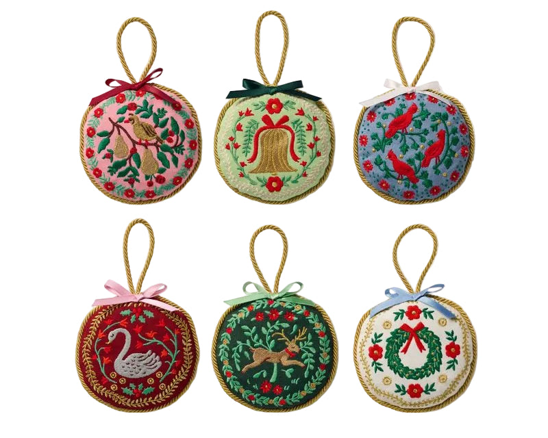 Enfeite Bordado Christmastide